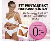 Få 2 par trosor från Lace för 0 kr
