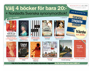 Få 4 böcker för bara 5 kr/st