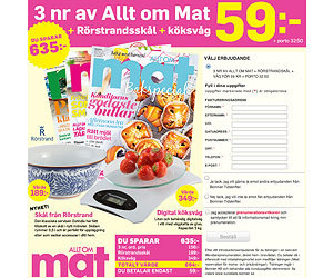 Allt om Mat + Fiskars Kockkniv + Rörstrand skålar