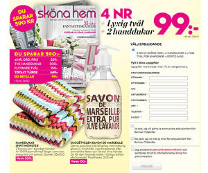 Sköna Hem + Newport handdukar + Doftljus