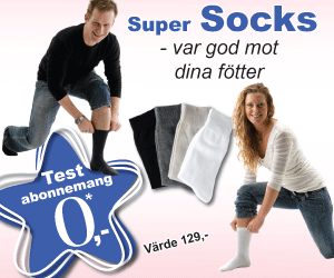 Super Socks - 2 par strumpor för 0 kr